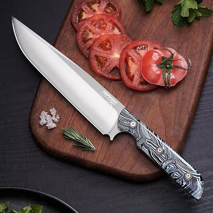 Topfeel 8 Inch Chef Knife, Japanese High Carbon Stainless Steel Professional Sharp Kitchen Knife with Artistic Handle, Unique Gifts for Men and Women, Kitchen Gadgets with Premium Gift Box