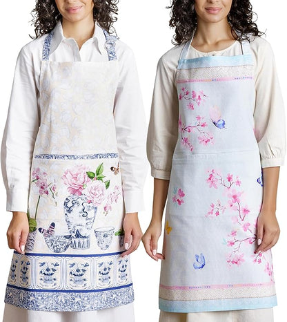 Maison d' Hermine 100% Cotton Apron for women with Pocket Kitchen Chef Apron for Men Cooking Spring Summer