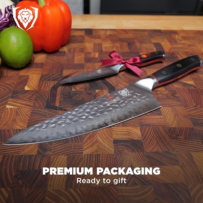 Dalstrong 2-Piece Japanese Knife Set — 8" Chef (Gyuto) + 3.5" Paring — 66-Layer Damascus AUS-10V Steel (8–12° Edge), G-10 Handles — Shogun ELITE For Sushi, Precision Prep & Serious Home Cooks