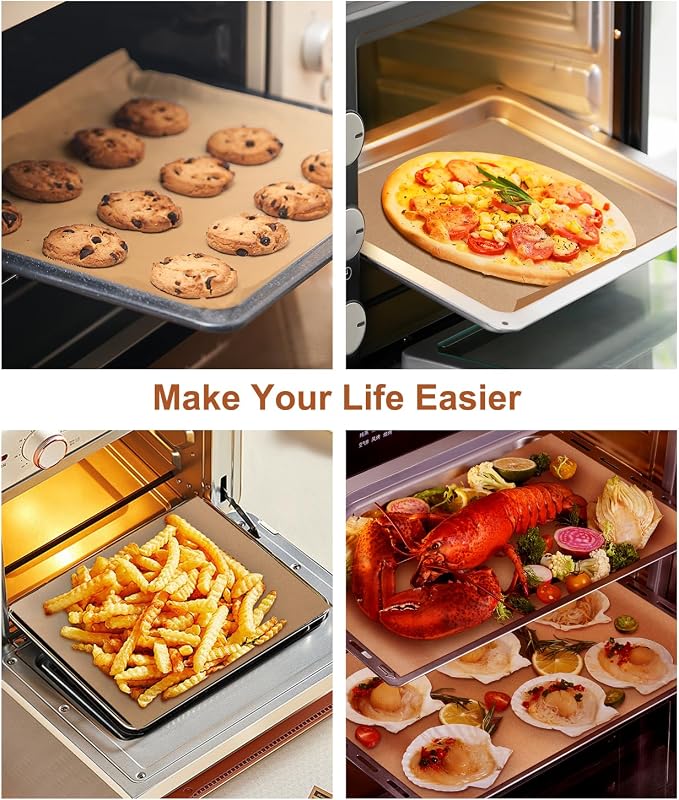 Parchment Paper Sheets 12x16 Inch – 90Pcs Precut Unbleached Half Sheet Baking Paper, Plant-Based Silicone Coating, Non-Stick Paper Liner for Oven, Cookies, Bread, Roasting & Large Batch Baking