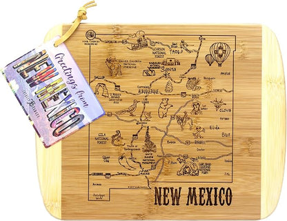 Totally Bamboo A Slice of Life New Mexico State Serving and Cutting Board, 11" x 8.75"