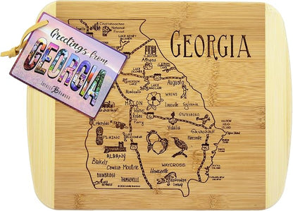 Totally Bamboo A Slice of Life Georgia State Serving and Cutting Board, 11" x 8.75"