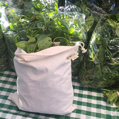 Simple Ecology Reusable Grocery Shopping 8 Bag Gift or Starter Set, Washable, Durable, Organic Cotton, Natural with Black