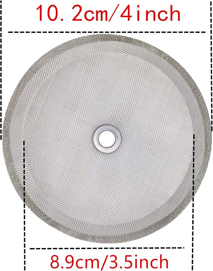 10pcs french press filter screen,Universal 1000 ml, 34 Oz, 8 Cup French Press Coffee Makers and Tea Machines 4 Inch Stainless Steel French Press Replacement coffee filter mesh