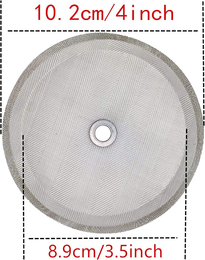 4pcs french press filter screen,Universal 1000 ml, 34 Oz, 8 Cup French Press Coffee Makers and Tea Machines 4 Inch Stainless Steel French Press Replacement coffee filter mesh