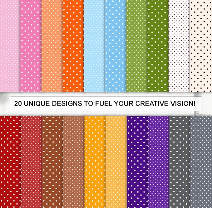 Soimoi 40Pcs 5" x 5" DIY Cotton Fabric Squares, 5" Layer Cake Fabric, Squares Patchwork, Pre-Cut Quilt Charm Pack, DIY Sewing Quarters Bundle, Quilting Bundles - Polka Pop