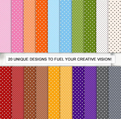Soimoi 40Pcs 5" x 5" DIY Cotton Fabric Squares, 5" Layer Cake Fabric, Squares Patchwork, Pre-Cut Quilt Charm Pack, DIY Sewing Quarters Bundle, Quilting Bundles - Polka Pop