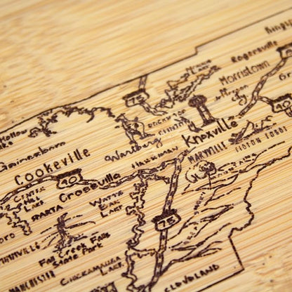 Totally Bamboo A Slice of Life Tennessee State Serving and Cutting Board, 11" x 8.75"
