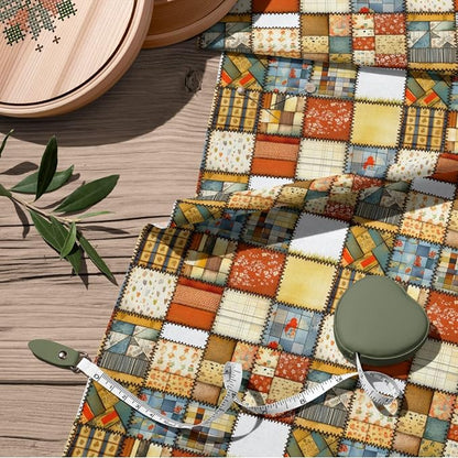 100% Cotton Fabric by the Yard – Turkish Quality Quilting & Sewing Fabric, 1 Yard x 1.69 Yards Wide, Patchwork Cotton for Crafts