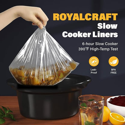 Sunvivi Slow Cooker Liners, Disposable Cooking Bags Large Size Pot Liners Fit 1QT to 4QT,Suitable for Oval & Round Pot 10 Count (Pack of 2)