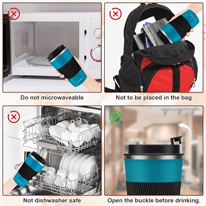 MOMSIV 17oz Travel Mug, Insulated Coffee Cup with Leakproof Lid, Vacuum Stainless Steel Double Walled Reusable Tumbler for Hot and Cold Water Coffee and Tea In Travel and Car
