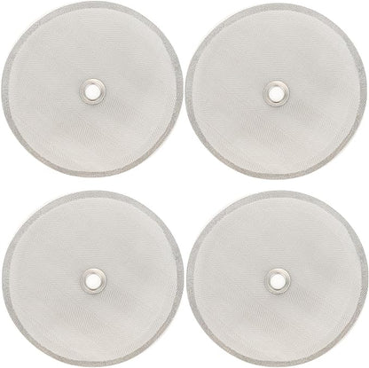 Universal French Press Screen 4 Inch for 34oz/8 Cups/1000ml Coffee Press, 4 Pack Filter Replacement with Metal Center Ring