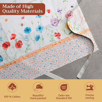 Maison d' Hermine 100% Cotton Apron for women with Pocket Kitchen Chef Apron for Men Cooking Spring Summer