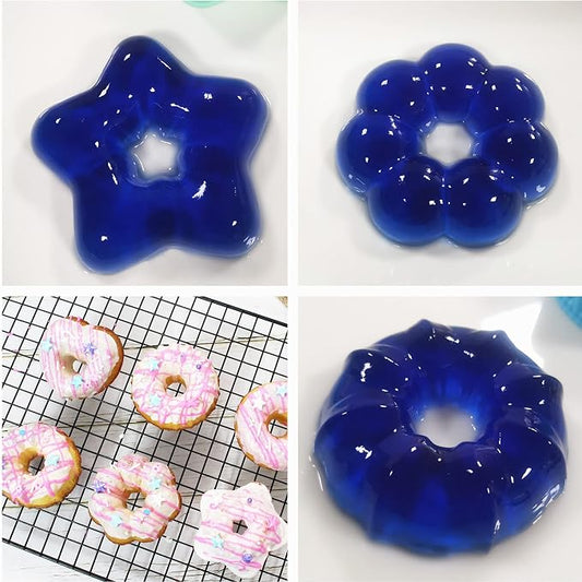 To encounter 24Pack Silicone Molds, Nonstick 3 inches Donut Mold, Silicone Baking Cups, Donut Pan, Muffin, Jello, Bagel Pan, Oven- Microwave- Dishwasher Safe