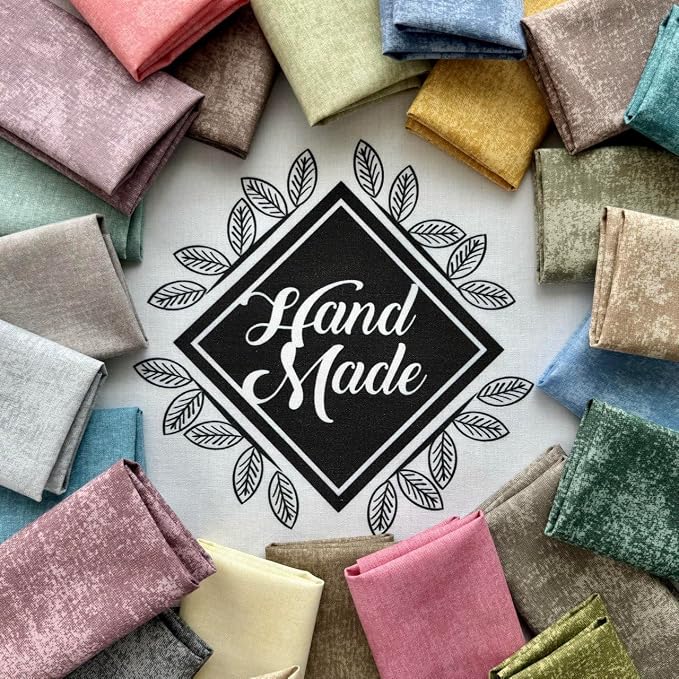 25 PCS Cotton Fabric Squares Bundle 8x8 inch (20x20 cm) – Marble Texture Pastel Quilting Fabric, Precut Craft Fabric for Patchwork, Sewing, DIY Crafts, Accessories & Home Decor