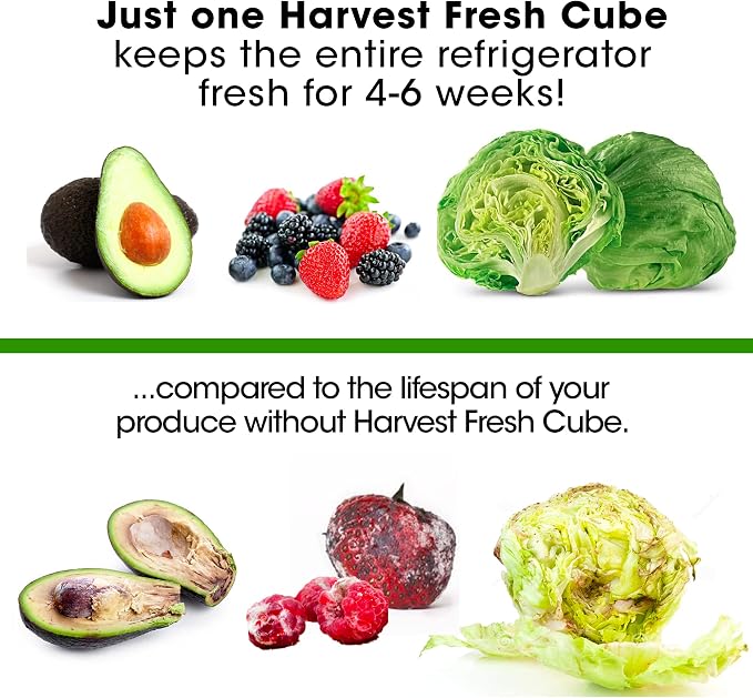 Produce Saver | Convert Ripening Ethylene gas to harmless vapor in fridge | Extend produce shelf life up to 4 to 6 weeks | Simply unwrap and forget! | Pack of 2 | 180 Day Supply