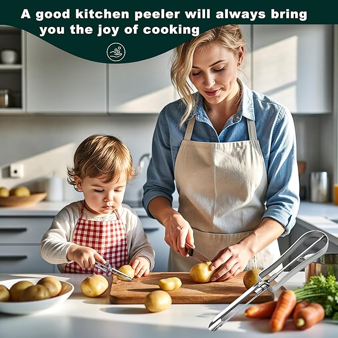 Potato Peelers for Kitchen, 2 Pcs, Just Like Mom's old steel Peeler