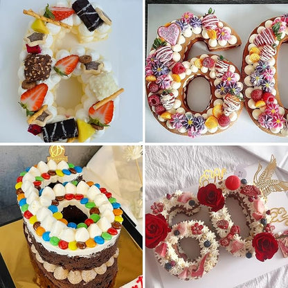 Dioycli Number Cake Molds for Baking 3D Silicone Cake Molds DIY Personalized Cake Pan for Birthday Wedding and Anniversary Number 6 Cake Pan of 10 Inch
