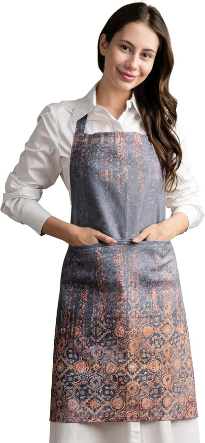 Maison d' Hermine 100% Cotton Apron for women with Pocket Kitchen Chef Apron for Men Cooking Spring Summer