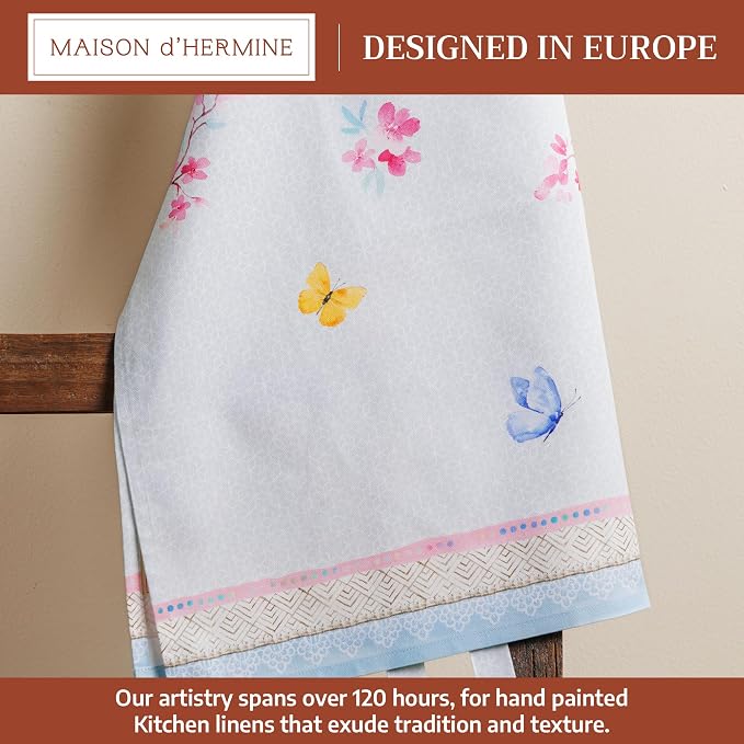 Maison d' Hermine 100% Cotton Apron for women with Pocket Kitchen Chef Apron for Men Cooking Spring Summer