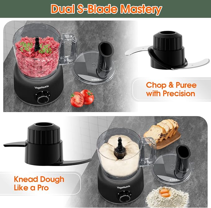 Food Processor and Blender Combo, 88 oz Food Chopper for Meat, Vegetable and Dough, 70 oz 700W Glass Jar Blender with 2 Speeds and Pulse for Smoothie, Nutrient Extractions, and More