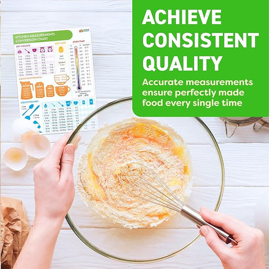 Momo & Nashi Kitchen Conversion Chart Magnet - Measurements Conversion Chart - Baking Supplies Baking Accessories Cooking Gadgets - Baking Kitchen Cooking Gifts for Women - Kitchen Gadgets