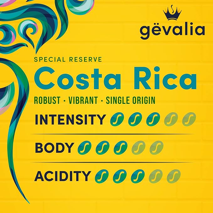 Gevalia Special Reserve Costa Rica Single Origin Medium Roast Ground Coffee, 10 oz. Bag (Pack of 6)
