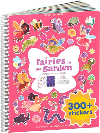 Fairies in The Garden 300+ Kids Sticker Book by Cupkin Toddler Road Trip Coloring and Sticker Book, Road Trip Essentials, 8 Coloring Pages 8 Side by Side Scenes for Ages 2–8 Years
