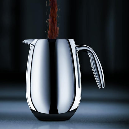 Bodum 17 oz Columbia Thermal French Press Coffee Maker, Insulated Double Wall Stainless Steel, Chrome