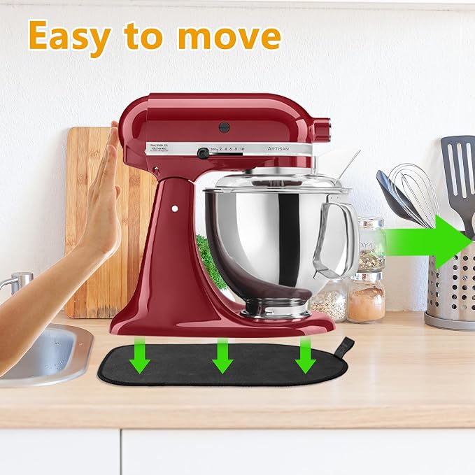 Mixer Sliding Mat Compatible with Kitchenaid 4.5-5 Quart Tilt-Head Stand Mixer, Slider Mat Compatible with 4.5 & 5 Quart Kitchenaid Mixer Accessories