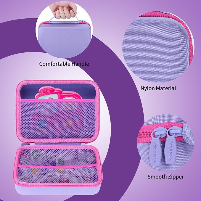 Storage Case Compatible with Leapfrog Fridge Phonics Magnetic Letter Set (Purple + Pink)