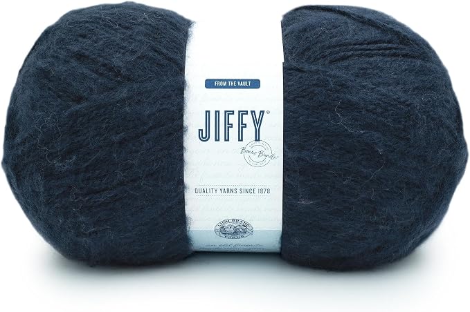 Lion Brand Yarn Jiffy Bonus Bundle, Acrylic Yarn for Crochet, Deep Indigo, 1 Pack