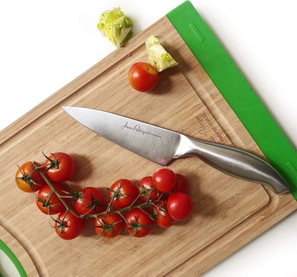 Jean-Patrique Professional Chef Knife Chopaholic - Ergonomic Stainless Steel Handle - Utility Knife for Chopping, Cutting, Dicing and Carving - 6 Inch