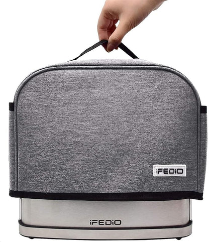 2 Slice Toaster Cover with Two Pockets for Storing knife,Grey