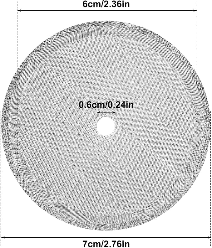 French Press Replacement Screens, 4 Pack, Stainless Steel Reusable Mesh Filter for 17 Ounce and 12 Ounce Coffee Press, Mesh Filters for Universal 350 ml / 12 oz / 11.8oz French Press Coffee Maker