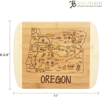 Totally Bamboo A Slice of Life Oregon State Serving and Cutting Board, 11" x 8.75"