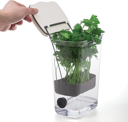 ProKeeper Herb Keeper – 1-Piece, White, with Removable Silicone Drain Plug, BPA-Free Plastic