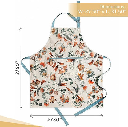 Maison d' Hermine 100% Cotton Apron for women with Pocket Kitchen Chef Apron for Men Cooking Spring Summer