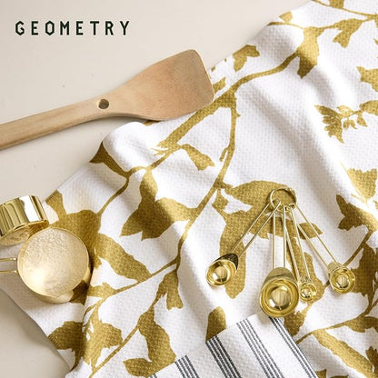 GEOMETRY Kitchen Tea Towels - Quick Dry Microfiber Dish Towels for Kitchen - Marrow 18" x 30" - 1 Pack