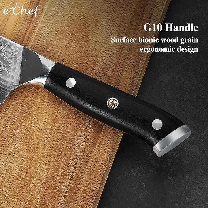 8-inch Damascus Chef Knife, made with sharp VG10 steel, 67 layers Damascus cooking knife, G10 handle, beautifully packaged box (8-inch chef's knife)