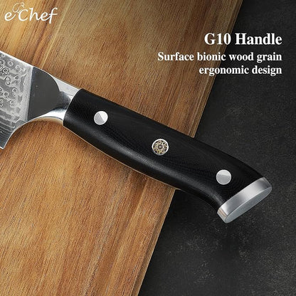8-inch Damascus Chef Knife, made with sharp VG10 steel, 67 layers Damascus cooking knife, G10 handle, beautifully packaged box (8-inch chef's knife)
