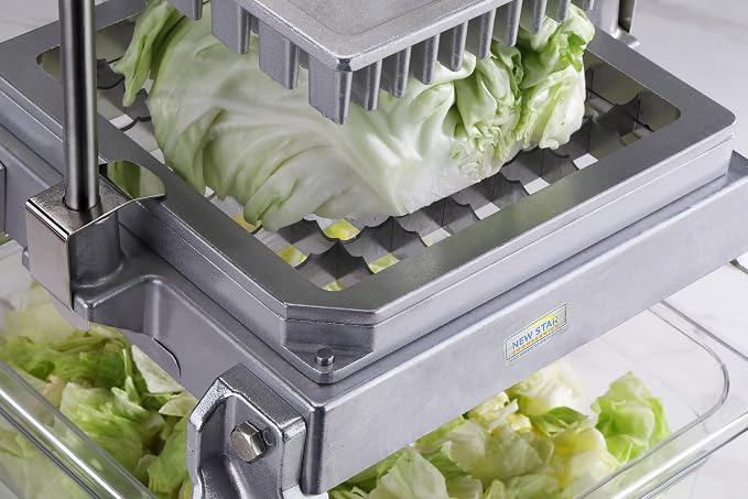 New Star Foodservice Extra Heavy Duty Aluminum Frame Vegetable Slicer Lettuce Cutter (1 Inch Cut)