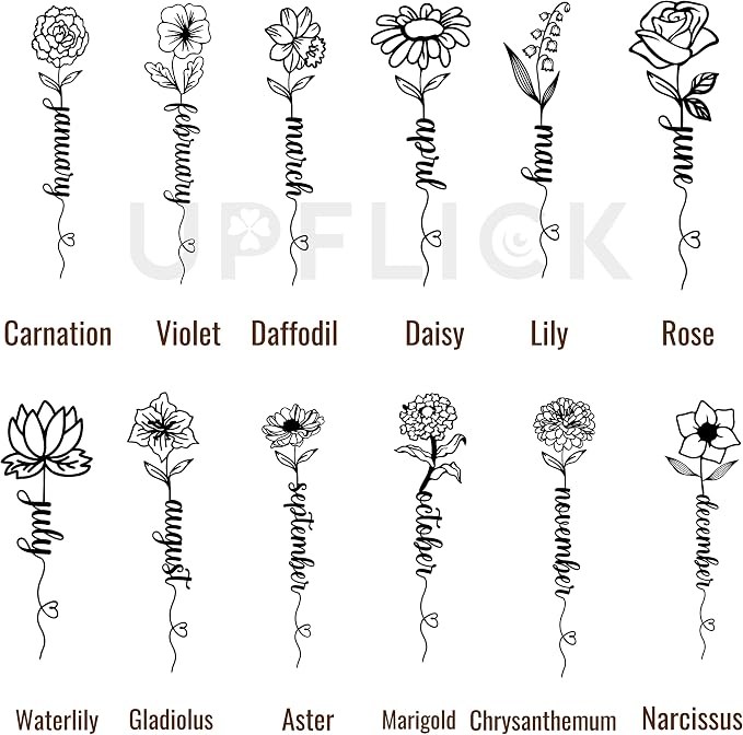 Custom Name Tea Infuser Bottle Bamboo Water Bottles Tea Tumbler with Infuser Minimalist Style Birth Month Flower