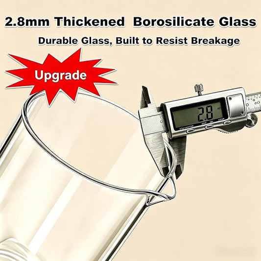 QUQIYSO French Press Coffee Maker, Large French Press with Thick Borosilicate Glass, 304 Stainless Steel Filter, Teapot & Coffee Maker for Home, Office, Party, 51oz, Copper