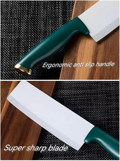 DESIAR 6.5 Inch Ceramic Chef Knife - Sharp Vegetable Chopping & Butcher Knife with Sheath Cover, Easy to Clean Kitchen Knives in Gift Box