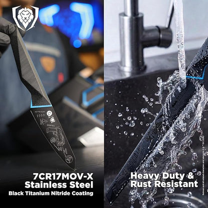 DALSTRONG Knife Block Set - BATMAN™ Edition - Shadow Black Edition - High Carbon 7Cr17MoV Steel - Black Titanium Kitchen Knife - Collection Item - G10 Handles - Chef's Knife Cooking Chef Knife