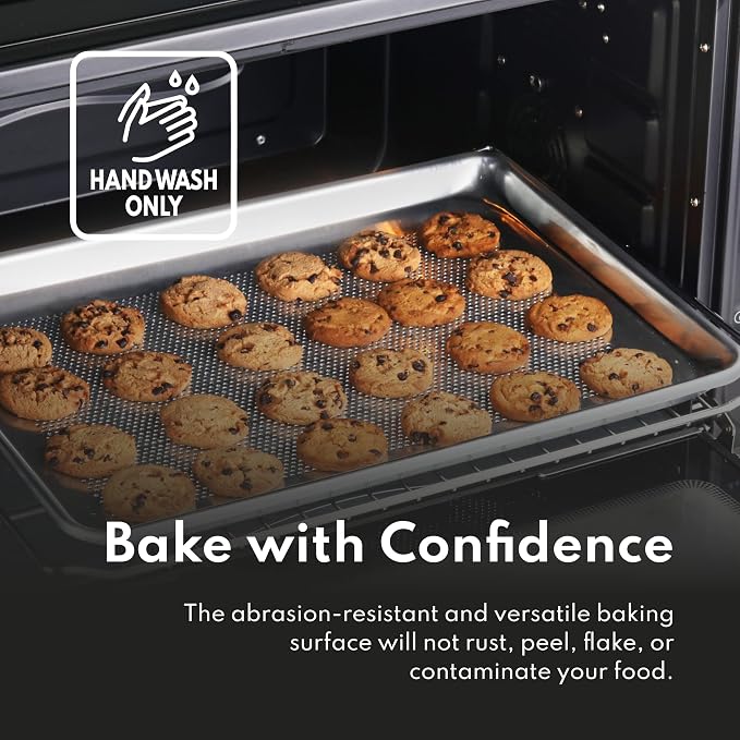 New Star Foodservice Commercial-Grade 18-Gauge Aluminum Sheet Pan/Bun Pan, Half Size, 13 x 18 x 1 Inch