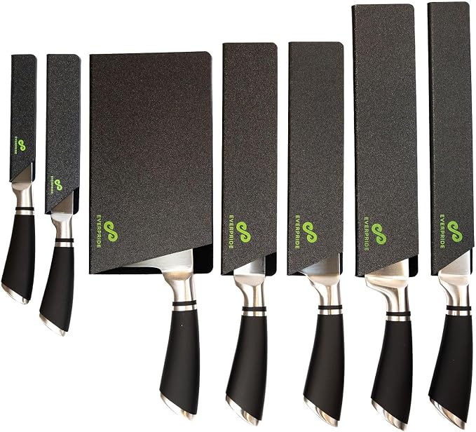 EVERPRIDE 7-Piece Knife Guard Set, Universal Blade Cover Knife Sheaths for Chef and Kitchen Knives Durable Knife Edge Guards Include Multiple Sizes to Protect Your Full Set of Knives