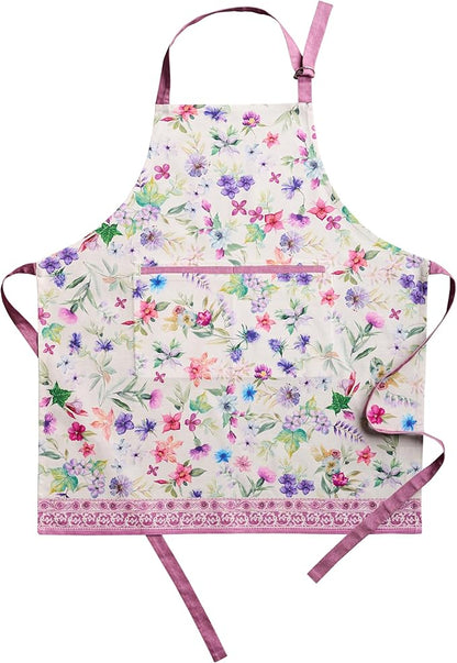 Maison d' Hermine 100% Cotton Apron for women with Pocket Kitchen Chef Apron for Men Cooking Spring Summer
