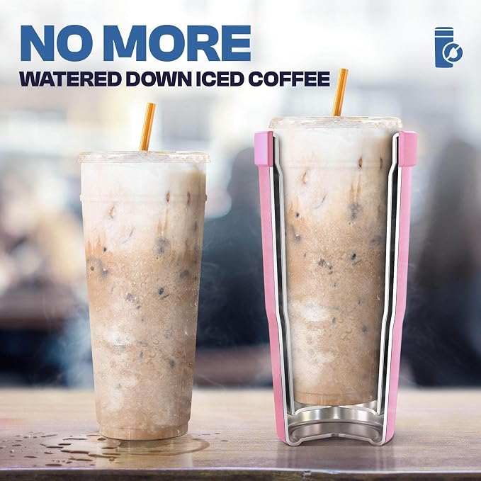 Frost Buddy Togo Buddy | 30 oz Stainless Steel Vacuum Insulated Tumbler | To Go Coffee Cup – Iced Coffee Cups, Iced Coffee Sleeve, Travel Mug, Thermal Cup for Hot & Cold Drinks, Dunkin Cup (Berry)